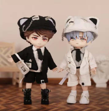 ob11 Clother Cute Uniform Molly Doll Gentleman Suit Clothes Shirt Tie Decoration Fishbone Razor Hat 12 Points Bjd GSC Body