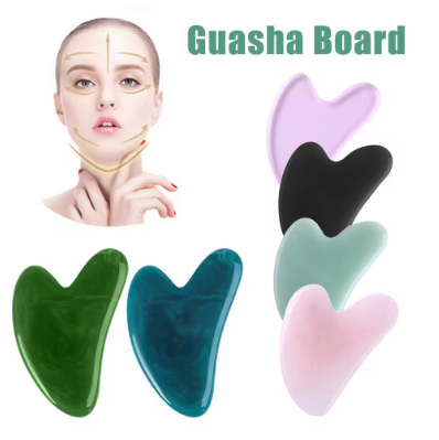 Natural Jade Stone Guasha Scraper Board Face Massager Massage For Face Body Beauty Scraper Anti-Wrinkle Remover Skin Care Tools