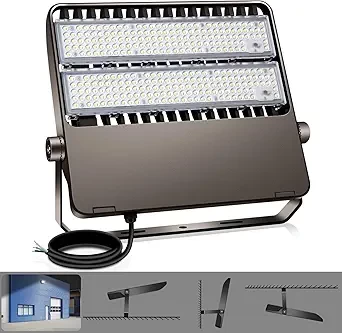 LED Stadium Flood Lights Outdoor 1600W Equivalent 36500LM Super Bright Yoke Mount Parking Lot floodlights 5500K 80-277V Commercial IP65 Waterproof 240W Shoebox Barn Lamp for Arena Court
